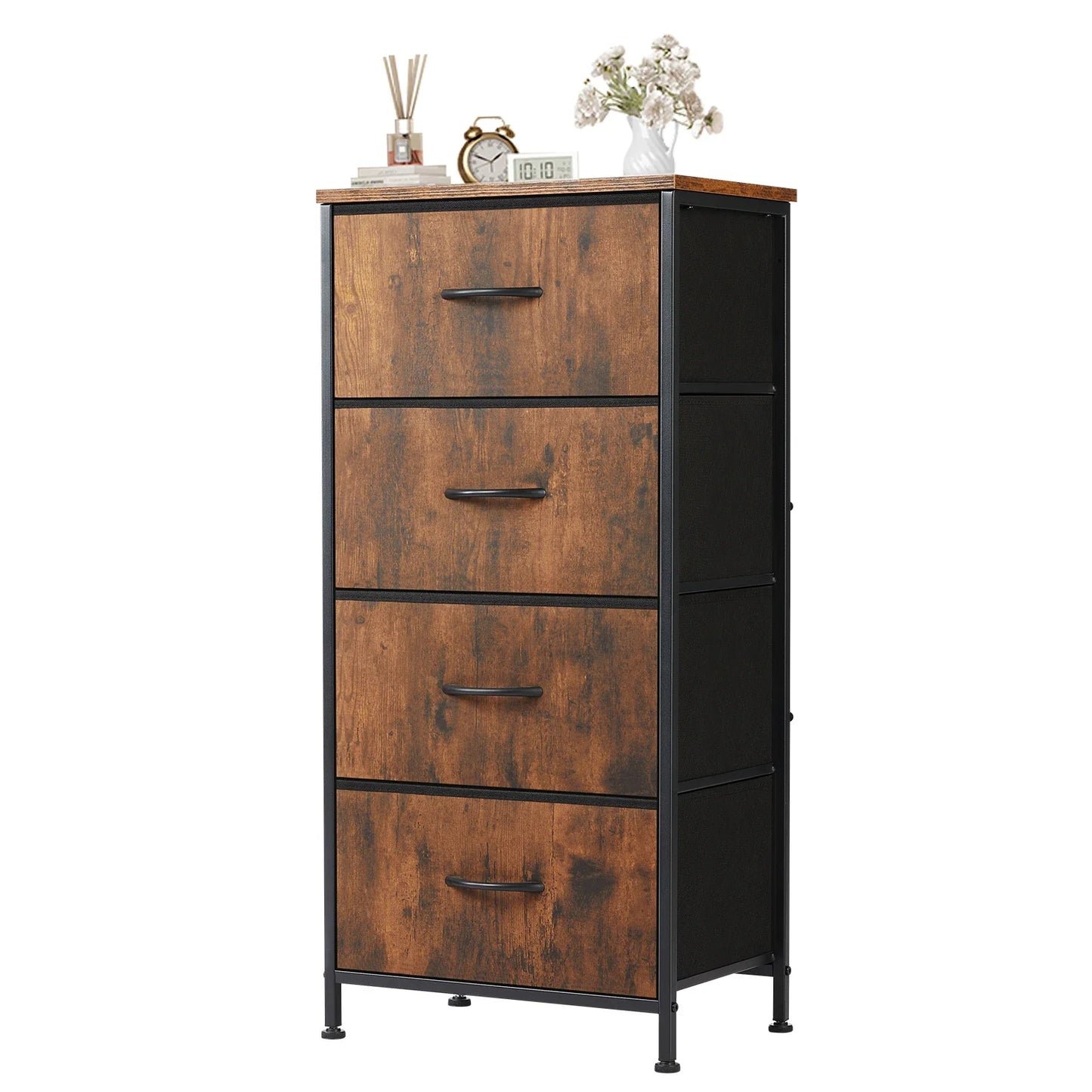 Dresser with 4 Fabric Drawers