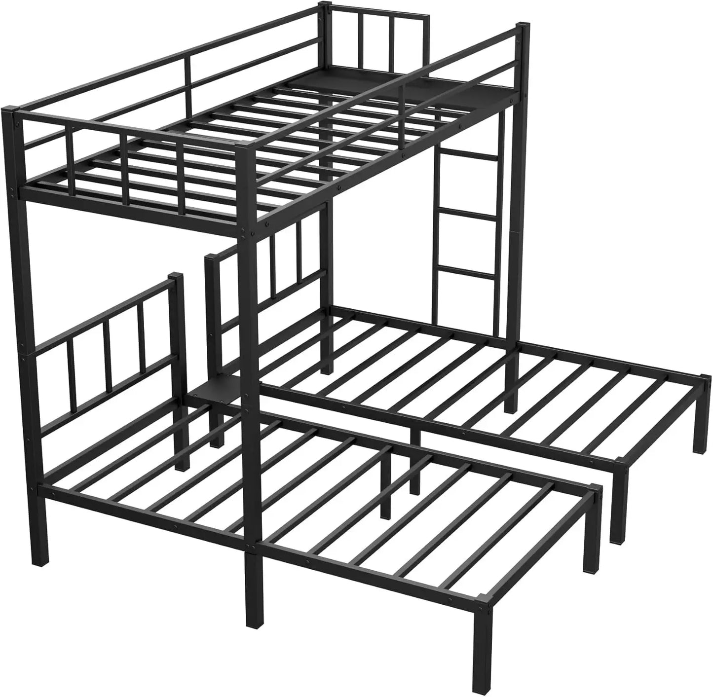 Twin Triple Bunk Bed with Desk