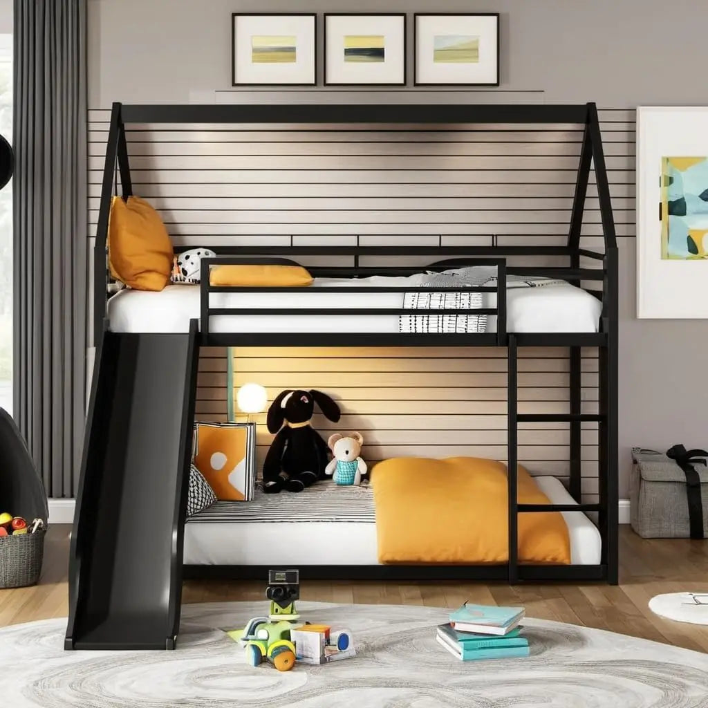 Twin Bunk Bed with Slide