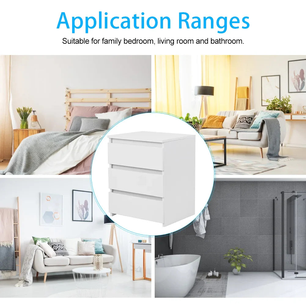 Modern White Bedside Table