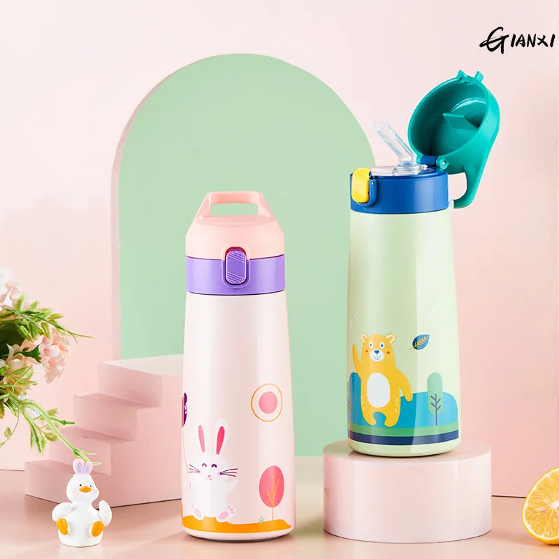 GIANXI Kids Stainless Steel Straw Bottle