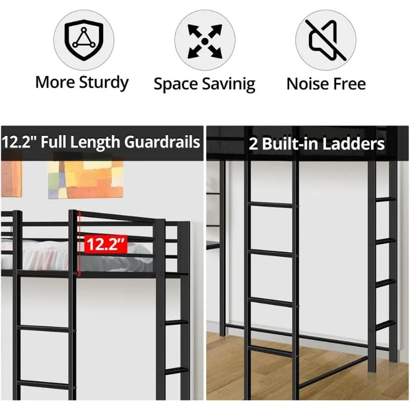 Twin Loft Bed with Desk
