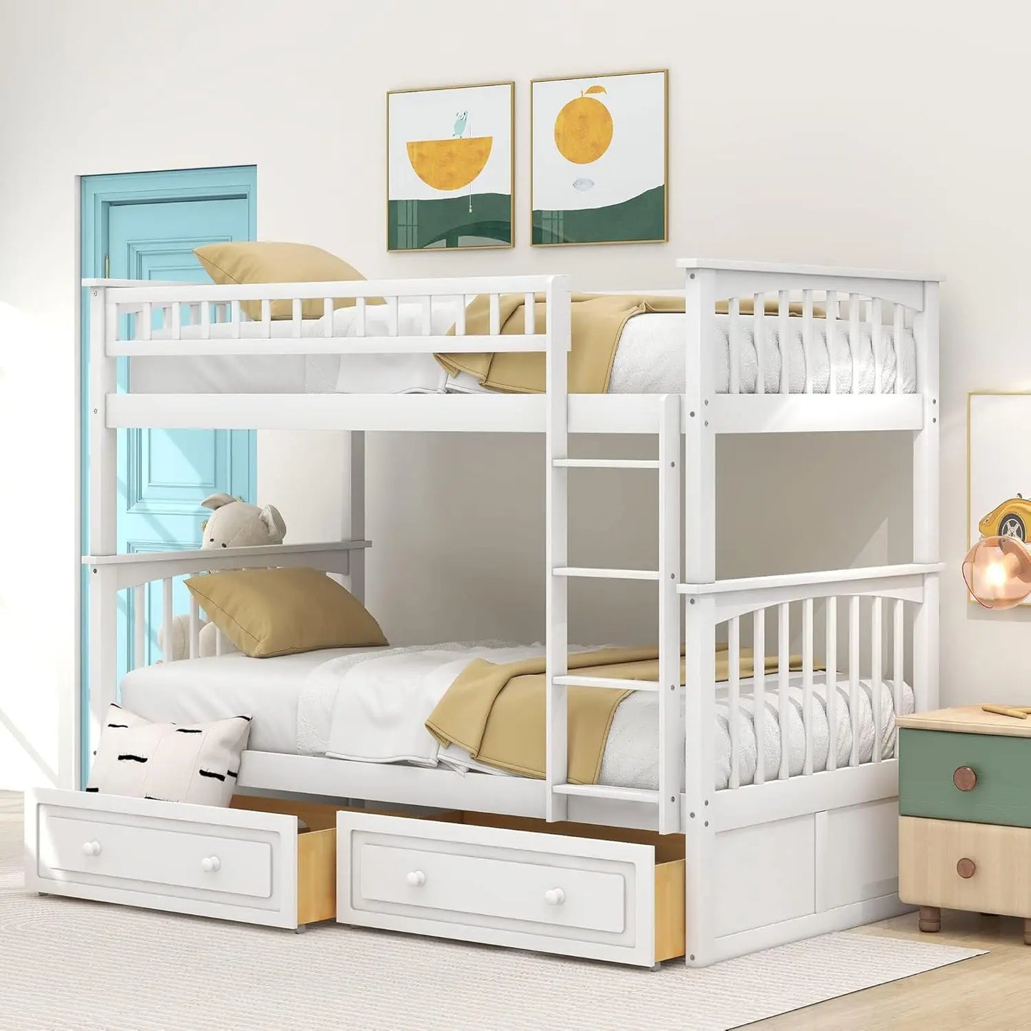 Full Over Full Wood Bunk Bed