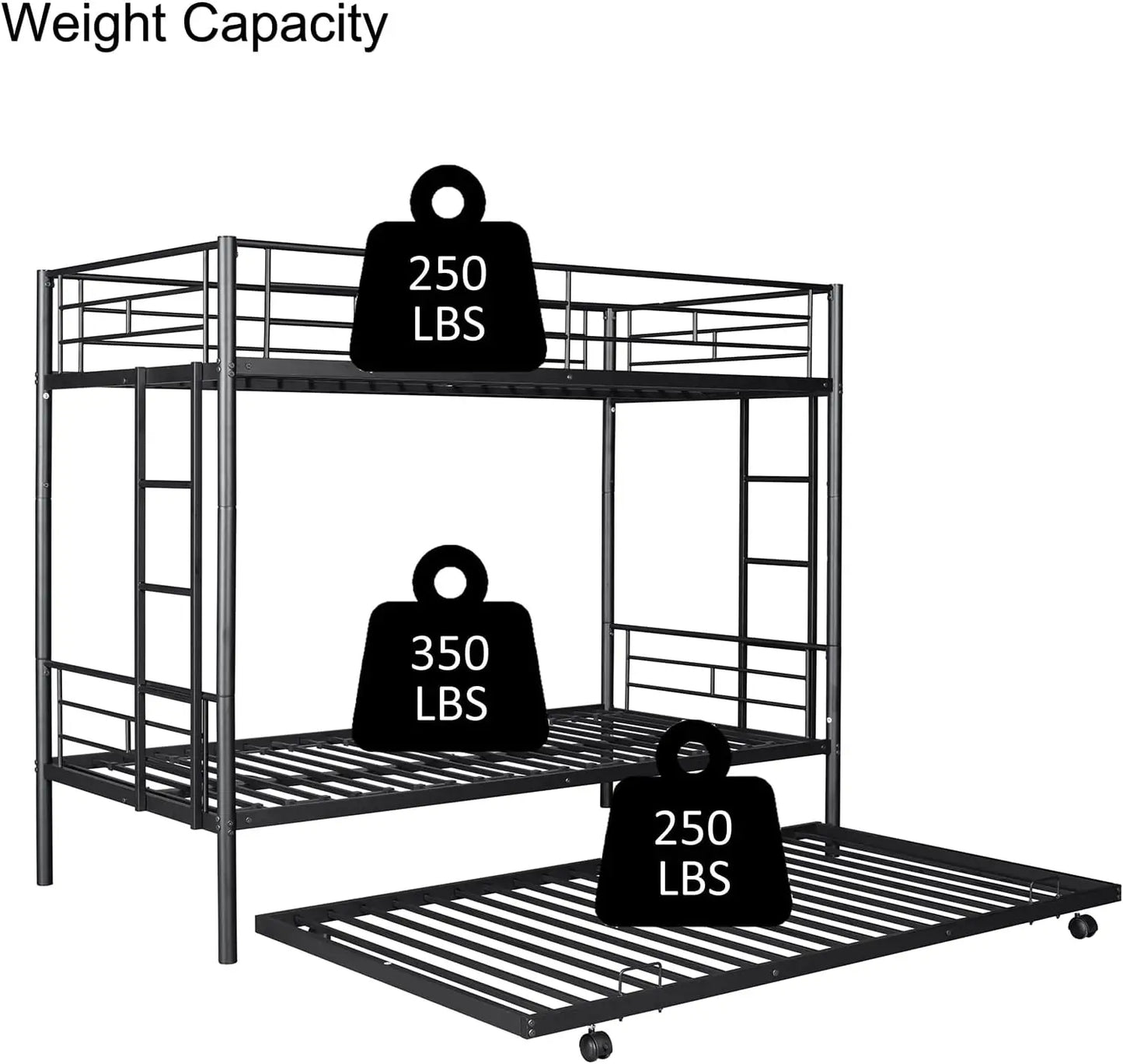 Twin Over Twin Bunk Bed Trundle
