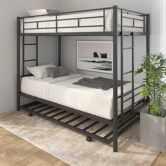 Twin Over Twin Bunk Bed Trundle