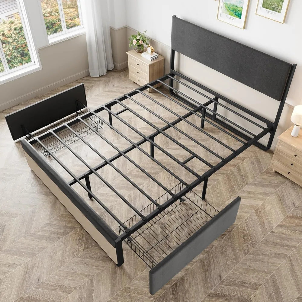Queen Bed Frame with Storage