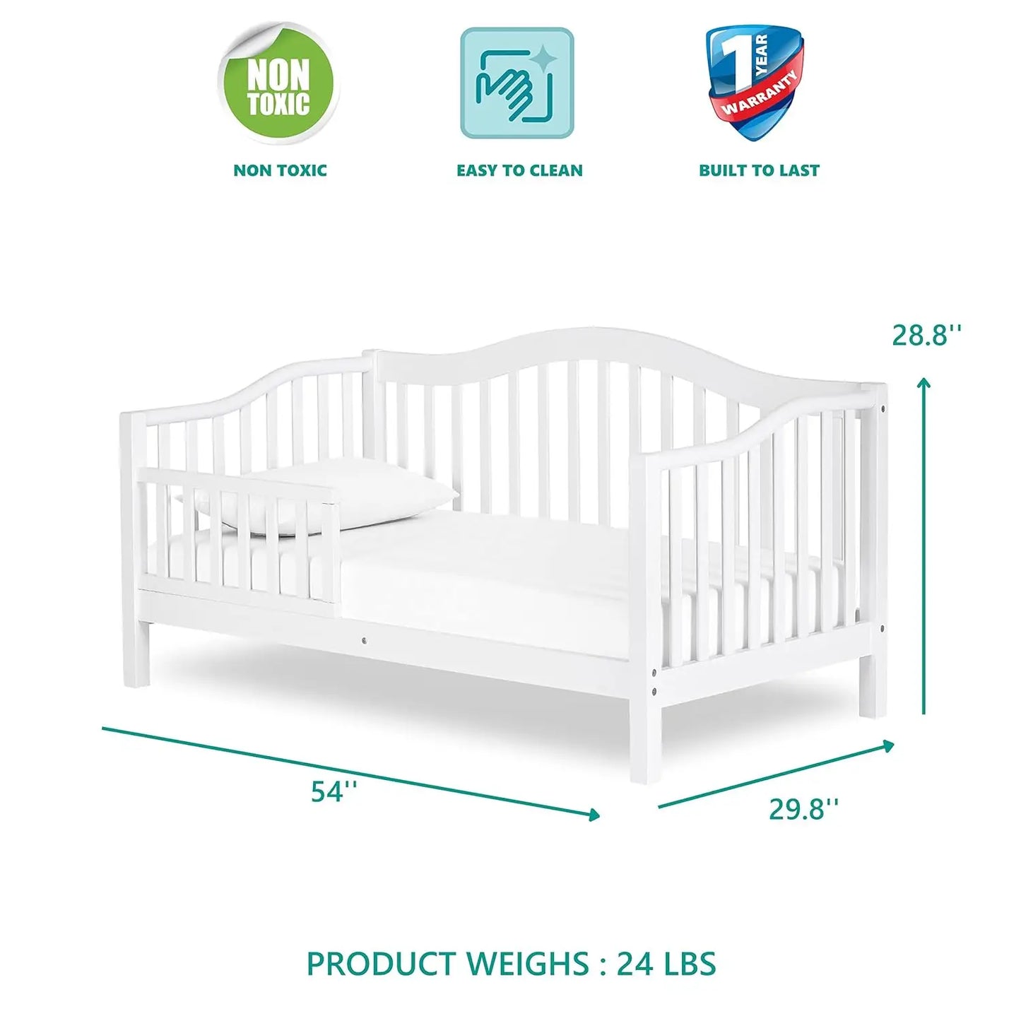 Austin Toddler Day Bed White