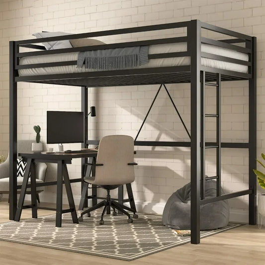 Twin Metal Loft Bed Frame