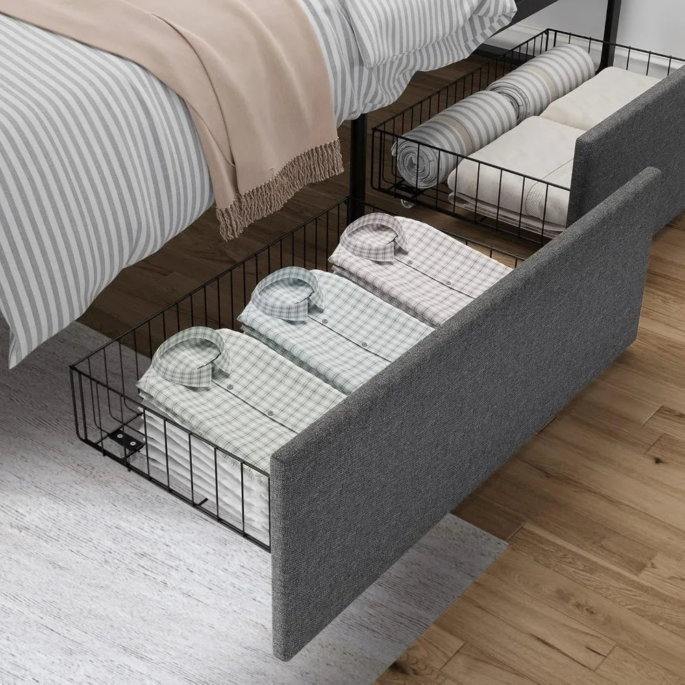 Queen Bed Frame with Storage