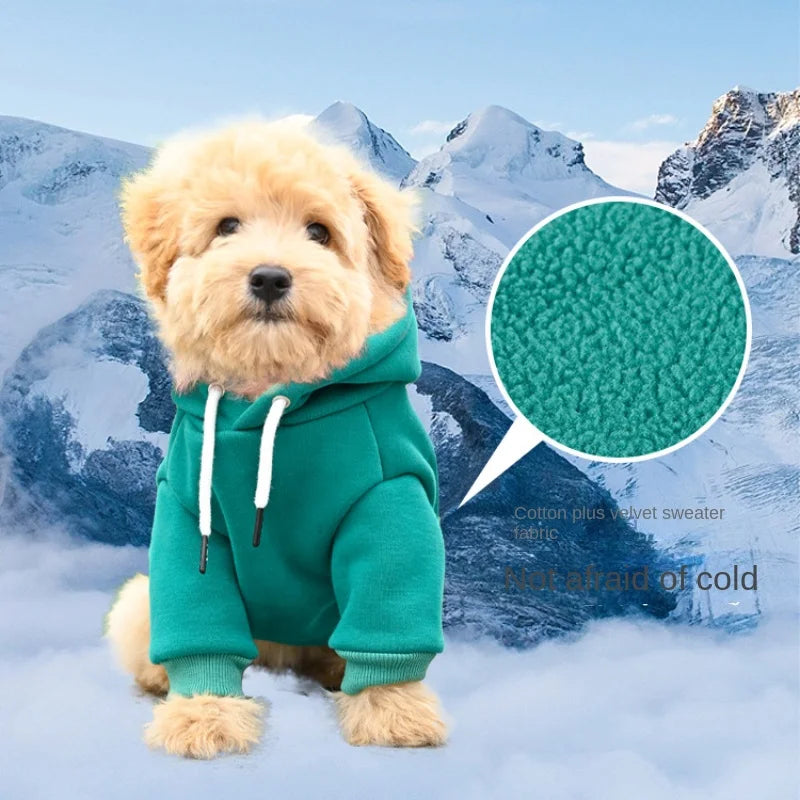 Warm Fleece Dog Hoodie Vest