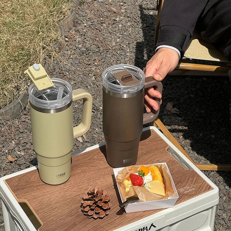 Tyeso 40oz With Handle Straw Tumbler