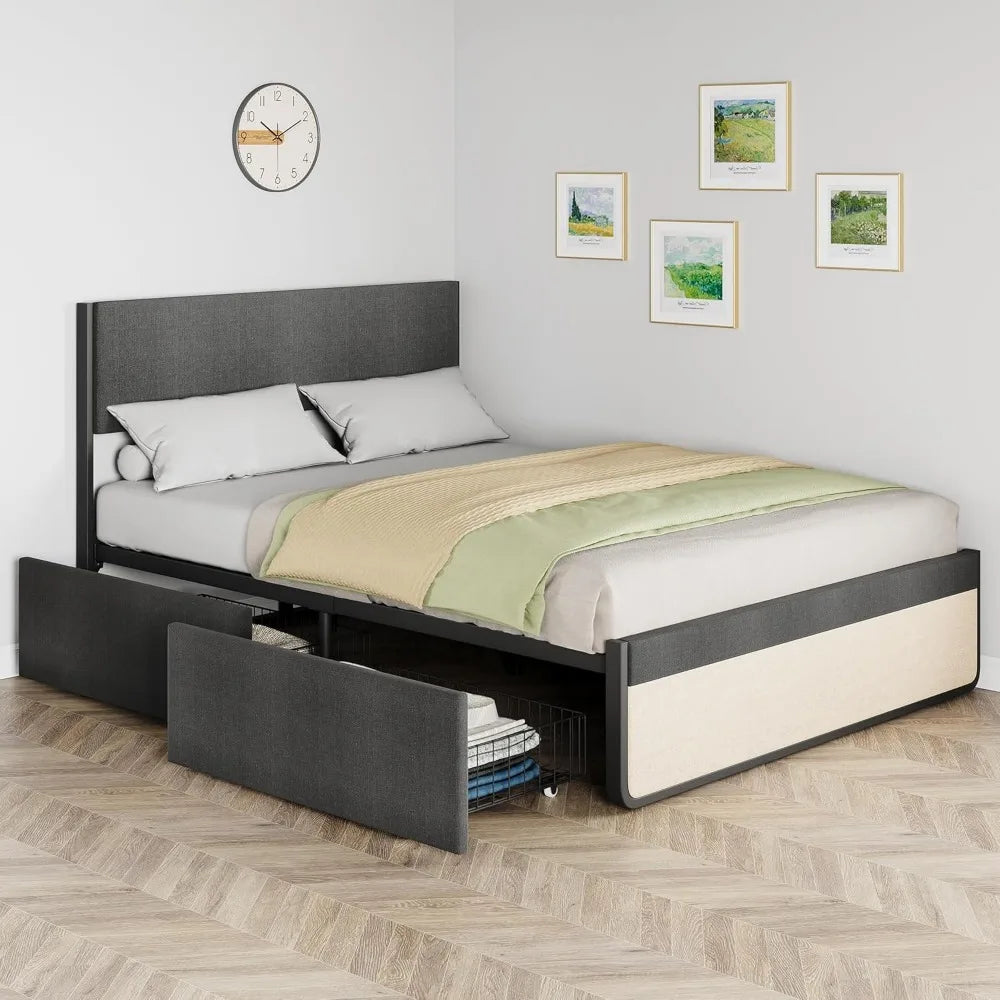 Queen Bed Frame with Storage