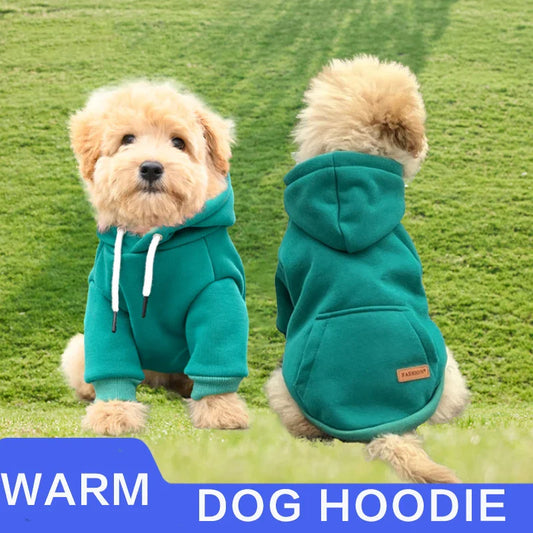 Warm Fleece Dog Hoodie Vest