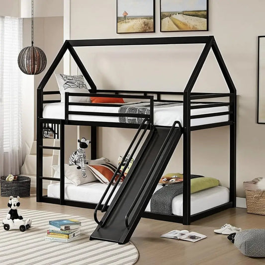 Twin Bunk Bed with Slide