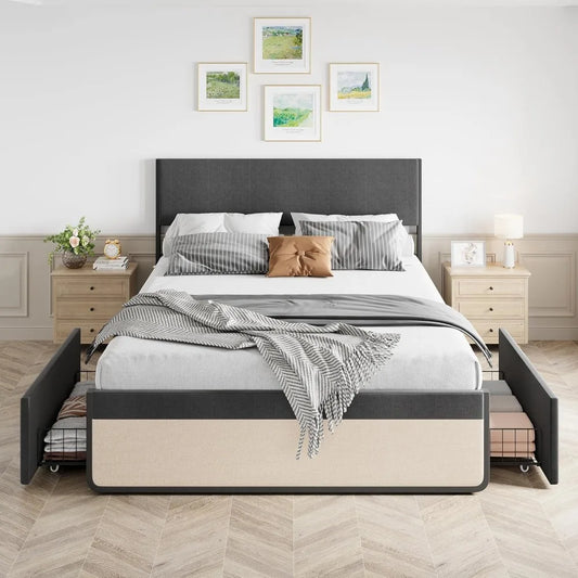 Queen Bed Frame with Storage