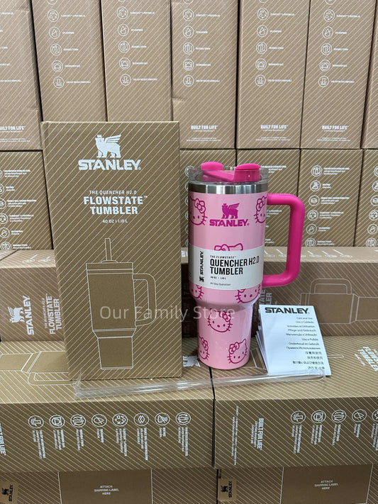 Stanley Quencher H2.0 Tumbler - Cat deep pink